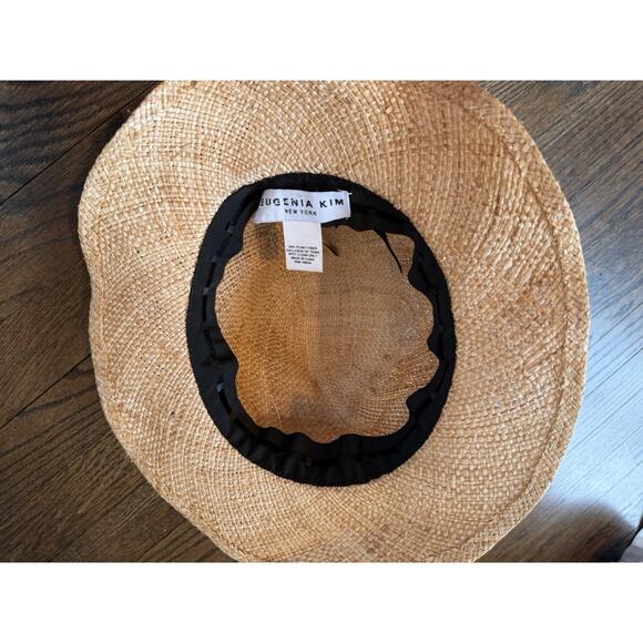Eugenia Kim Lillian Straw Fedora Hat One Size NEW $325 MSRP